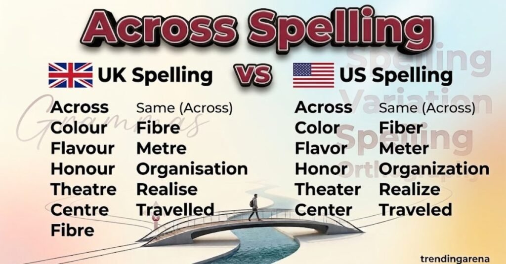 Across Spelling UK vs US