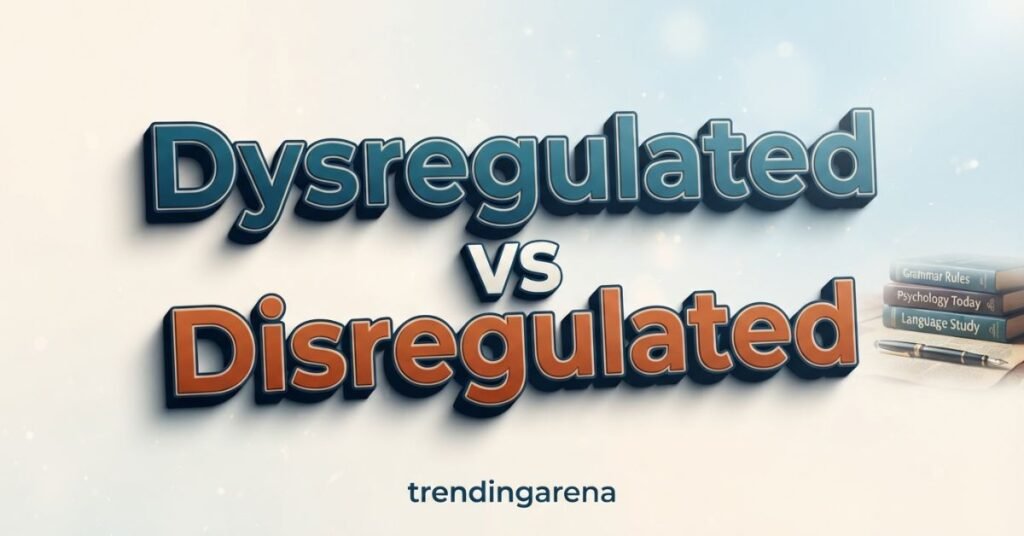 Dysregulated vs Disregulated