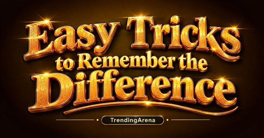 Easy Tricks to Remember the Difference