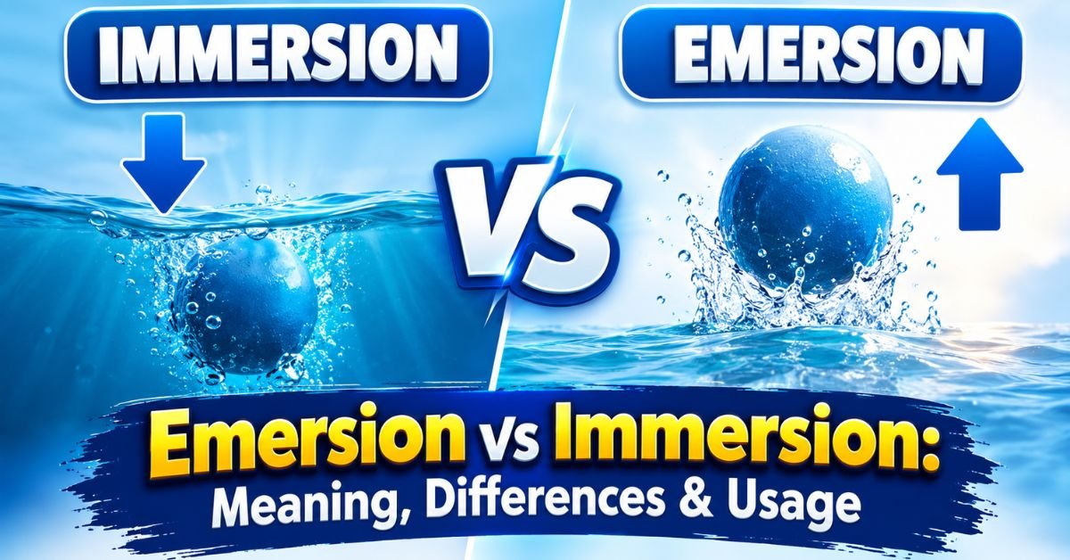 Emersion vs Immersion Meaning, Differences & Usage