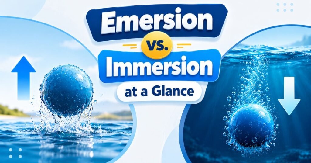 Emersion vs. Immersion at a Glance