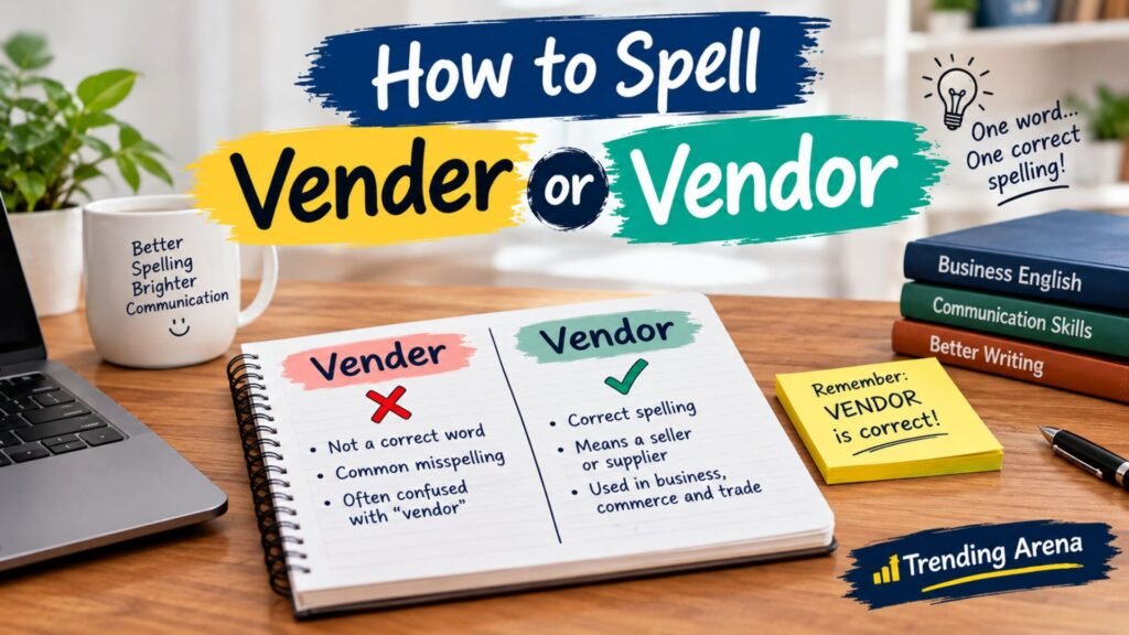 How to Spell Vender or Vendor