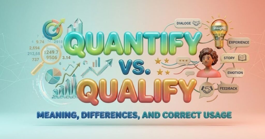 Quantify vs. Qualify Meaning, Differences, and Correct Usage