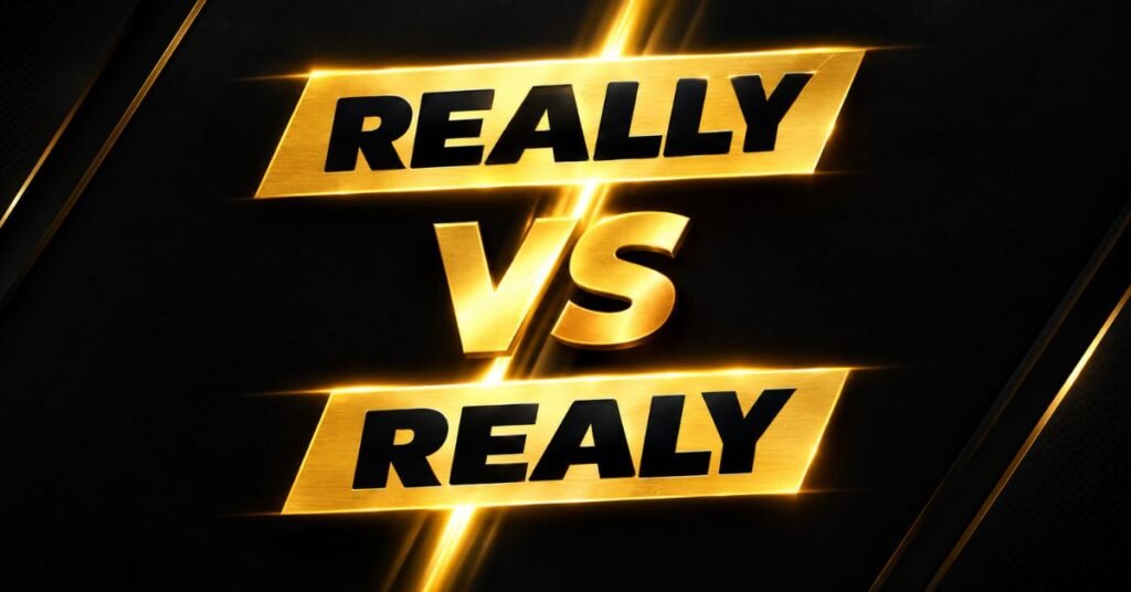 Really vs Realy