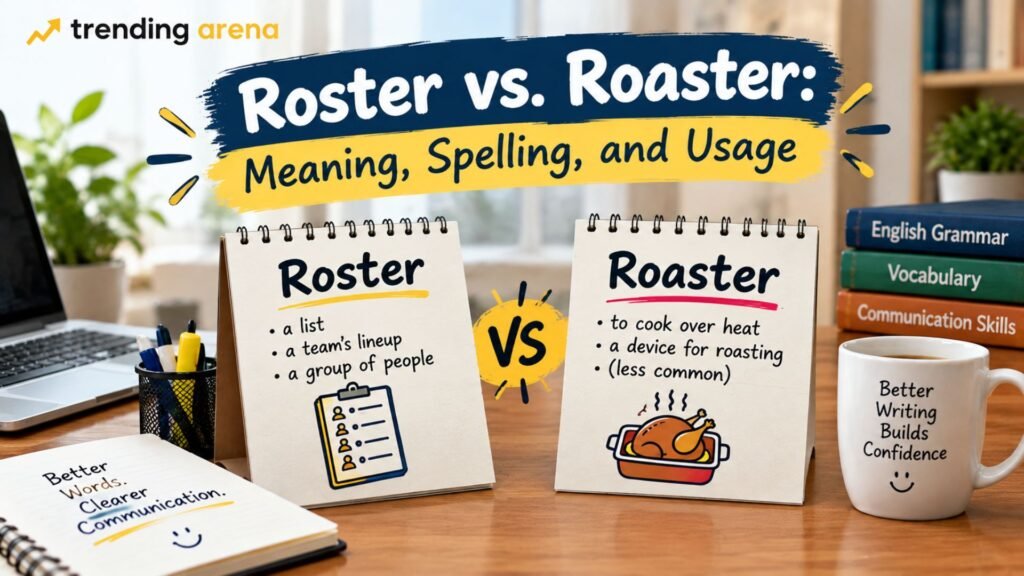 Roster vs. Roaster Meaning, Spelling, and Usage