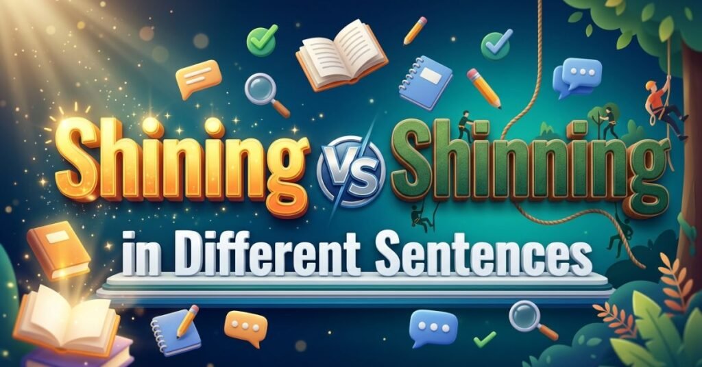Shining vs Shinning in Different Sentences
