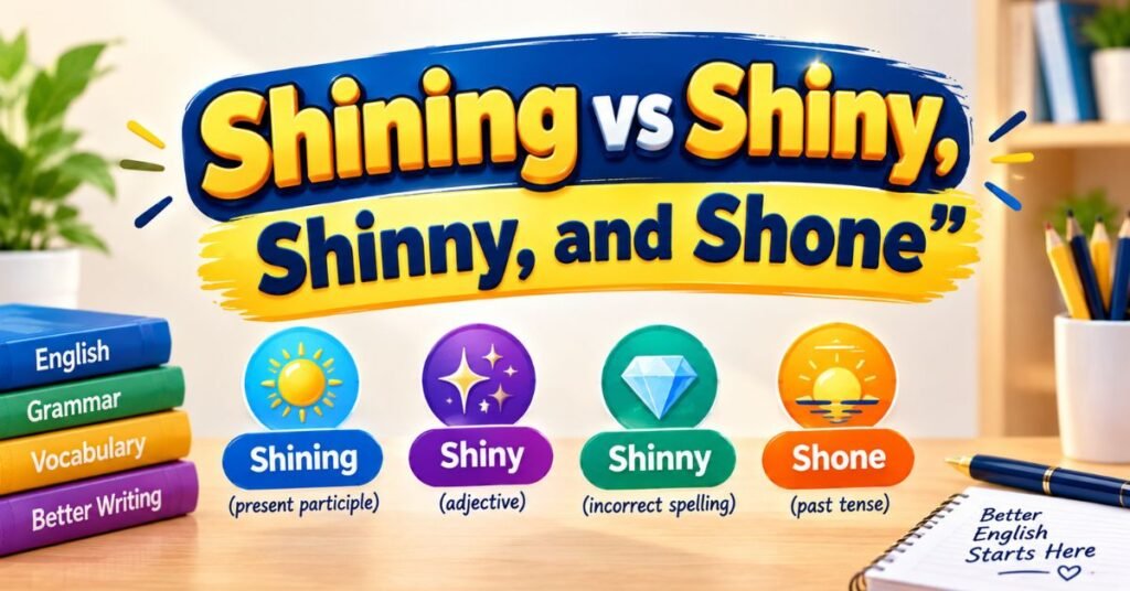 Shining vs Shiny, Shinny, and Shone