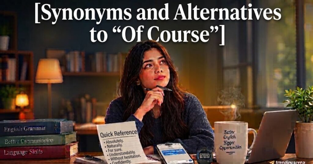 Synonyms and Alternatives to “Of Course”