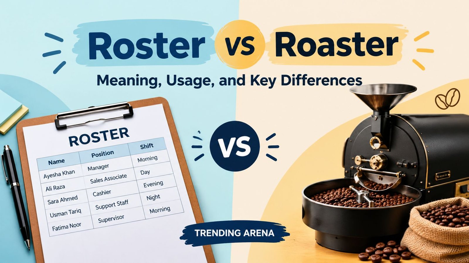 Roster vs Roaster: Meaning, Usage, and Key Differences