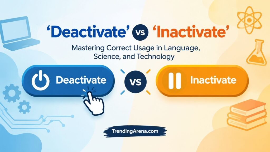 ‘Deactivate’ vs ‘Inactivate’: Mastering Correct Usage in Language, Science, and Technology