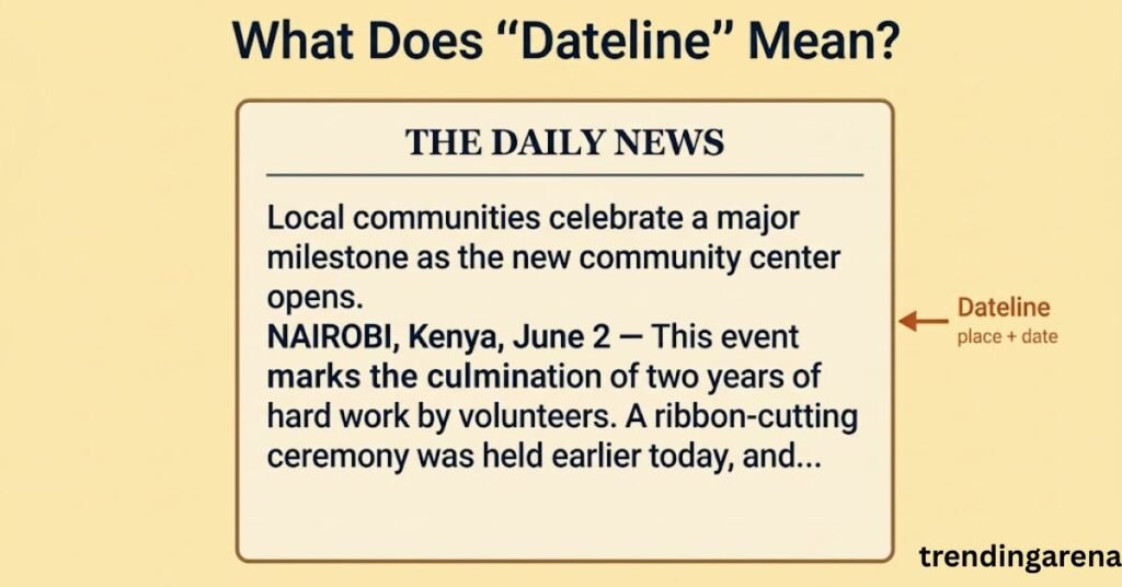 What Does Dateline Mean